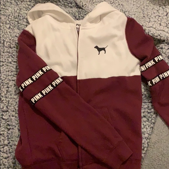 PINK Sweatshirt Zip Up
